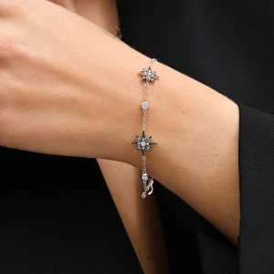 W.KRUK Bransoleta srebrna Royal Star