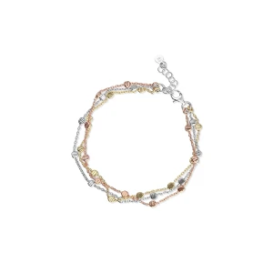 W.KRUK Bransoleta srebrna tricolor