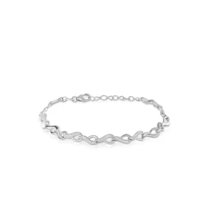 W.KRUK Bransoleta srebrna z cyrkoniami