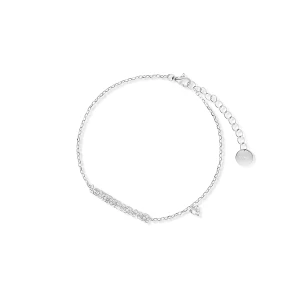 W.KRUK Bransoleta srebrna z cyrkoniami Love Mama