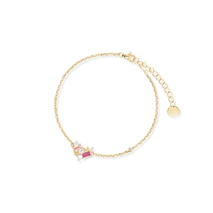 W.KRUK Bransoleta srebrna z kolorowymi cyrkoniami