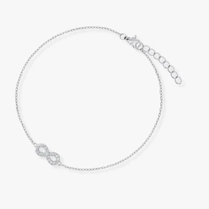 W.KRUK Bransoleta srebrna z motywem nieskończoności