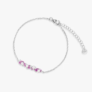 W.KRUK Bransoleta srebrna z perłami i cyrkoniami