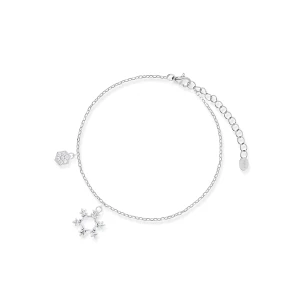 W.KRUK Bransoleta srebrna z wiszącą śnieżynką