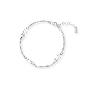 W.KRUK Bransoleta srebrna znak nieskończoności