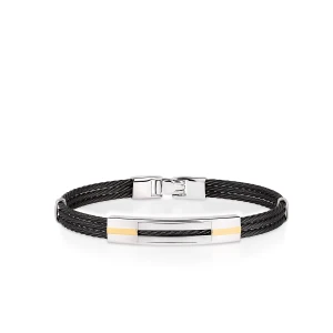 W.KRUK Bransoleta stal i złoto