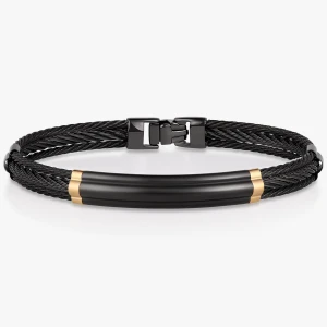 W.KRUK Bransoleta stal i złoto