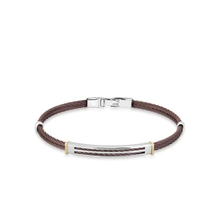 W.KRUK Bransoleta stal i złoto