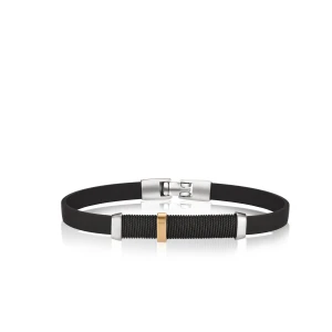 W.KRUK Bransoleta stal i złoto