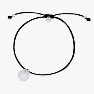 W.KRUK Bransoleta sznurkowa ze srebrną zawieszką