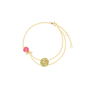 W.KRUK Bransoleta z kolorową emalią Wonderland PICKY PICA