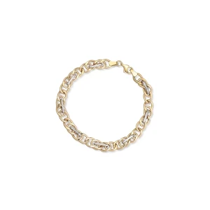 W.KRUK Bransoleta złota bicolor pancerka