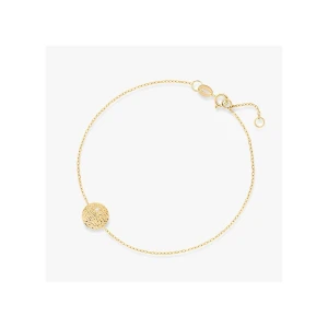 W.KRUK Bransoleta złota kółeczko z cyrkonią