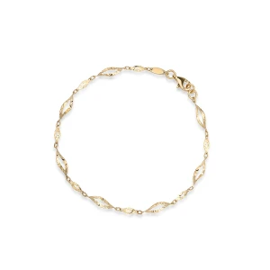 W.KRUK Bransoleta złota liście