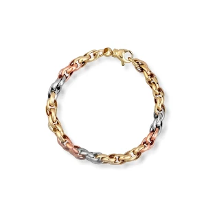 W.KRUK Bransoleta złota tricolor