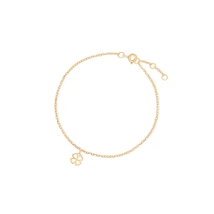 W.KRUK Bransoleta złota z motywem koniczynki