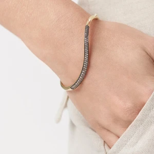 W.KRUK Bransoleta złota z brązowymi diamentami Karmelowa