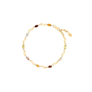 W.KRUK Bransoleta złota z kamieniami szlachetnymi