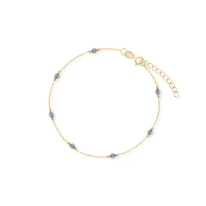 W.KRUK Bransoleta złota z kamieniem księżycowym