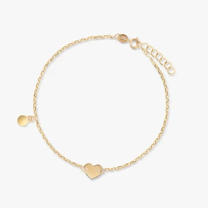 W.KRUK Bransoleta złota z sercem