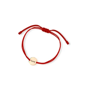 W.KRUK - Bransoletka czerwony sznurek Love