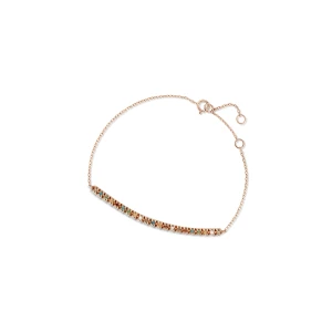 W.KRUK Bransoletka różowe złoto z brylantami