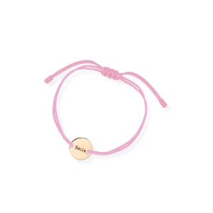 W.KRUK - Bransoletka różowy sznurek Smile
