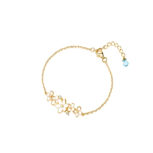 W.KRUK Bransoleta srebrna Kwiaty Nocy Biały Bez