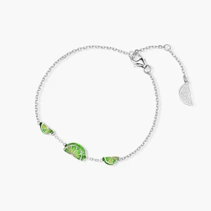 W.KRUK - Bransoletka srebrna Kwiaty Nocy Limonki