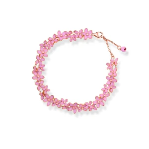 W.KRUK Bransoletka srebrna Kwiaty Nocy Różowy Bez