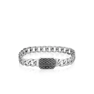 W.KRUK - Bransoletka srebrna męska Longplay