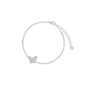 W.KRUK - Bransoletka srebrna motyl z cyrkoniami