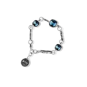 W.KRUK Bransoleta srebrna Motyle