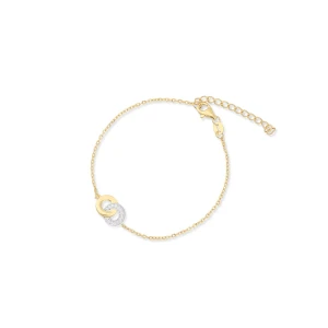 W.KRUK Bransoletka srebrna obręcze z cyrkoniami