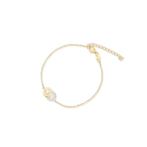 W.KRUK Bransoletka srebrna obręcze z cyrkoniami