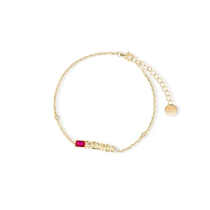 W.KRUK - Bransoletka srebrna pozłacana Mama