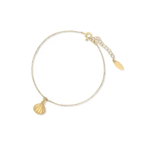 W.KRUK Bransoletka srebrna pozłacana Muszla