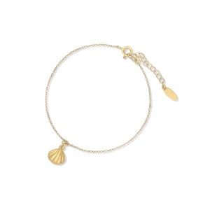 W.KRUK Bransoletka srebrna pozłacana Muszla