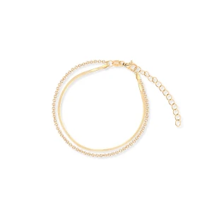 W.KRUK - Bransoletka srebrna pozłacana na nogę