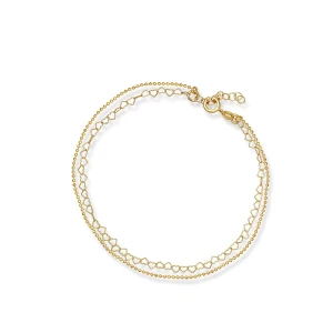 W.KRUK Bransoleta srebrna pozłacana na nogę