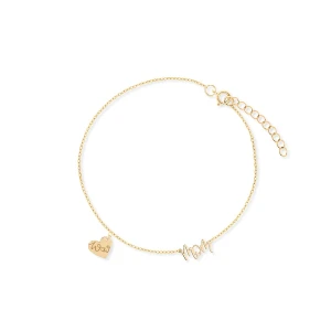 W.KRUK Bransoleta srebrna pozłacana Wow Mom