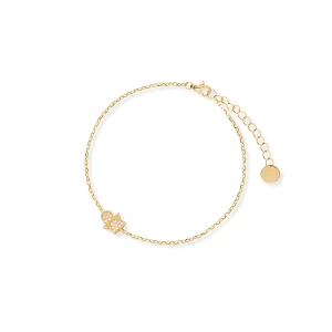 W.KRUK Bransoleta srebrna pozłacana z aniołkiem