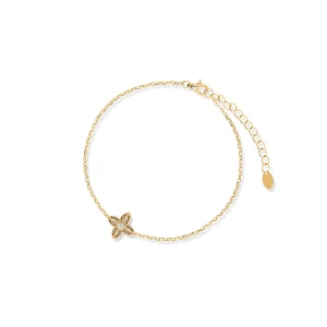 W.KRUK - Bransoletka srebrna pozłacana z markasytami