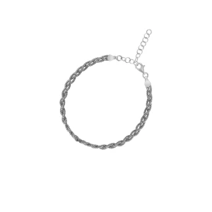 W.KRUK - Bransoletka srebrna przeplatana