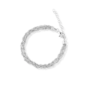 W.KRUK Bransoleta srebrna splot popcorn