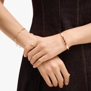 W.KRUK - Bransoletka srebrna z bursztynami