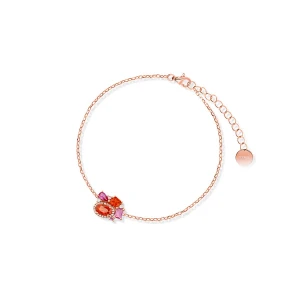 W.KRUK - Bransoletka srebrna z kolorowymi cyrkoniami