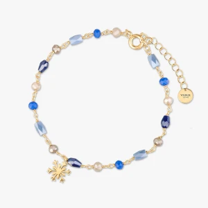 W.KRUK - Bransoletka srebrna z kolorowymi kamieniami