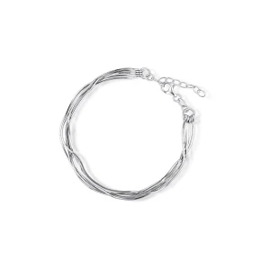 W.KRUK Bransoleta srebrna z łańcuszkami