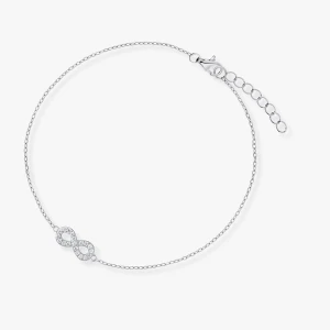 W.KRUK - Bransoletka srebrna z motywem nieskończoności